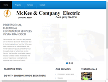 Tablet Screenshot of mckeeselectric.com